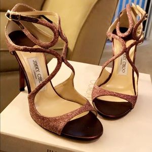 EUC Jimmy Choo Lang Glitter heels